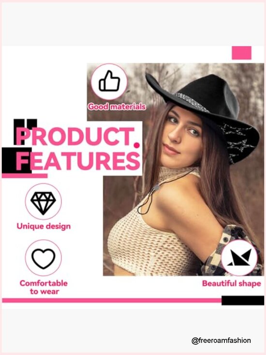 Cowgirl Hat Set with Bandana Heart Sunglasses and Earrings Rhinestone Star